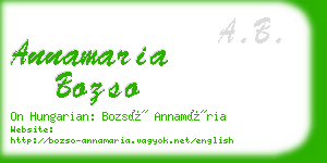 annamaria bozso business card